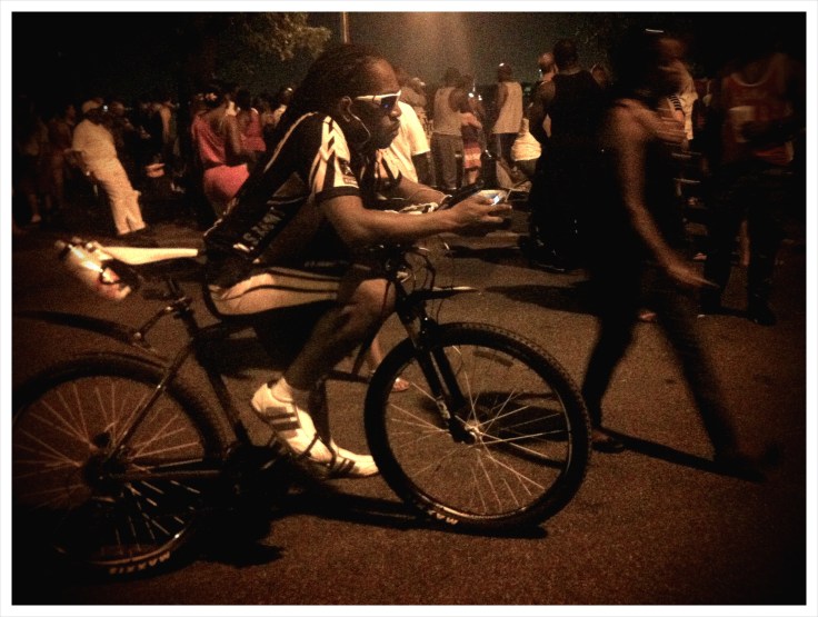 Group gathering for the Fireworks on the Brooklyn Promenade