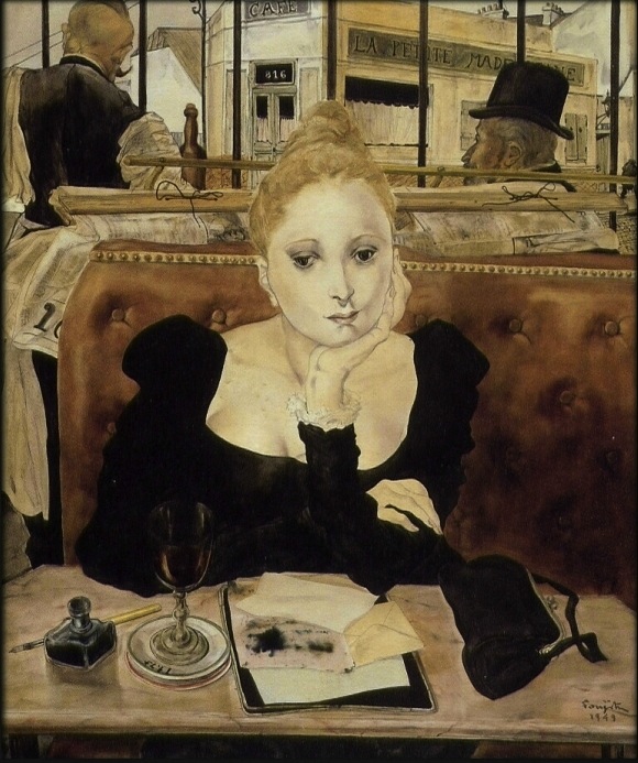 women alone in Paris Cafe