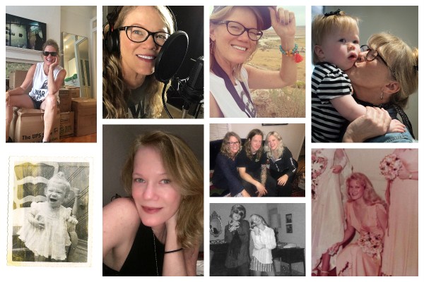 collage of sandy hibbard different lives